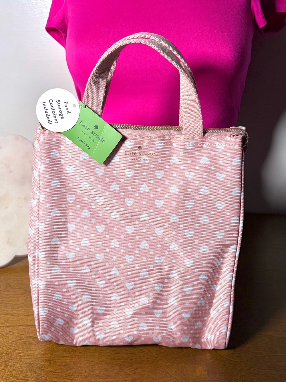 kate spade - Pink Heart Lunch Tote - Picture 4 of 10